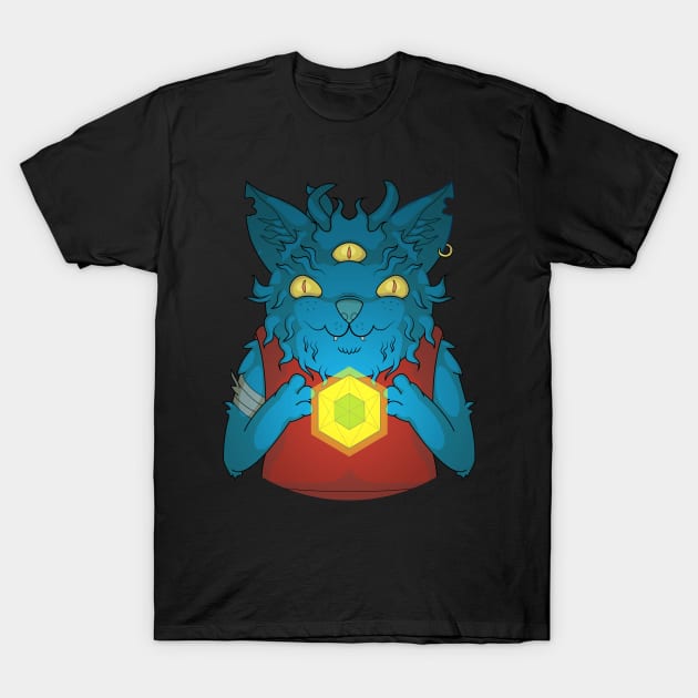 Sacred Space Cat T-Shirt by KintoGames